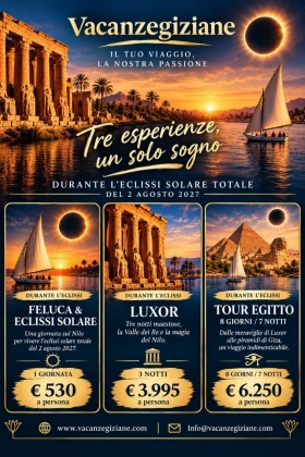 PACCHETTI ESCLUSIVI PER L'ECLISSI SOLARE TOTALE 2027 - Vacanzegiziane
